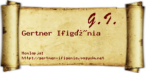 Gertner Ifigénia névjegykártya